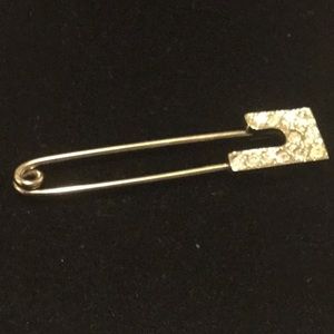 Rhinestone Encrusted Safety Pin Pin